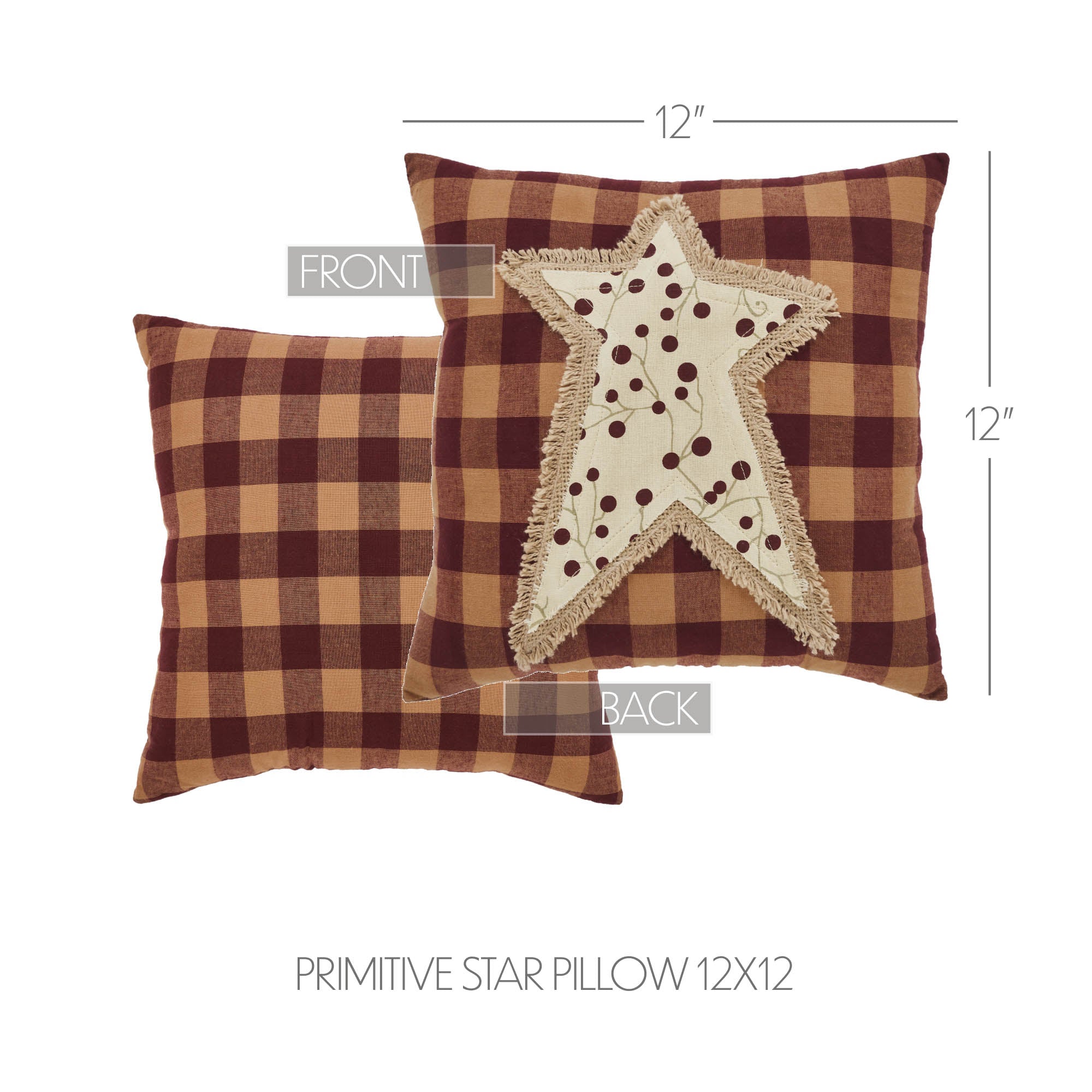 PIP Vinestar Primitive Star Pillow 12 inch