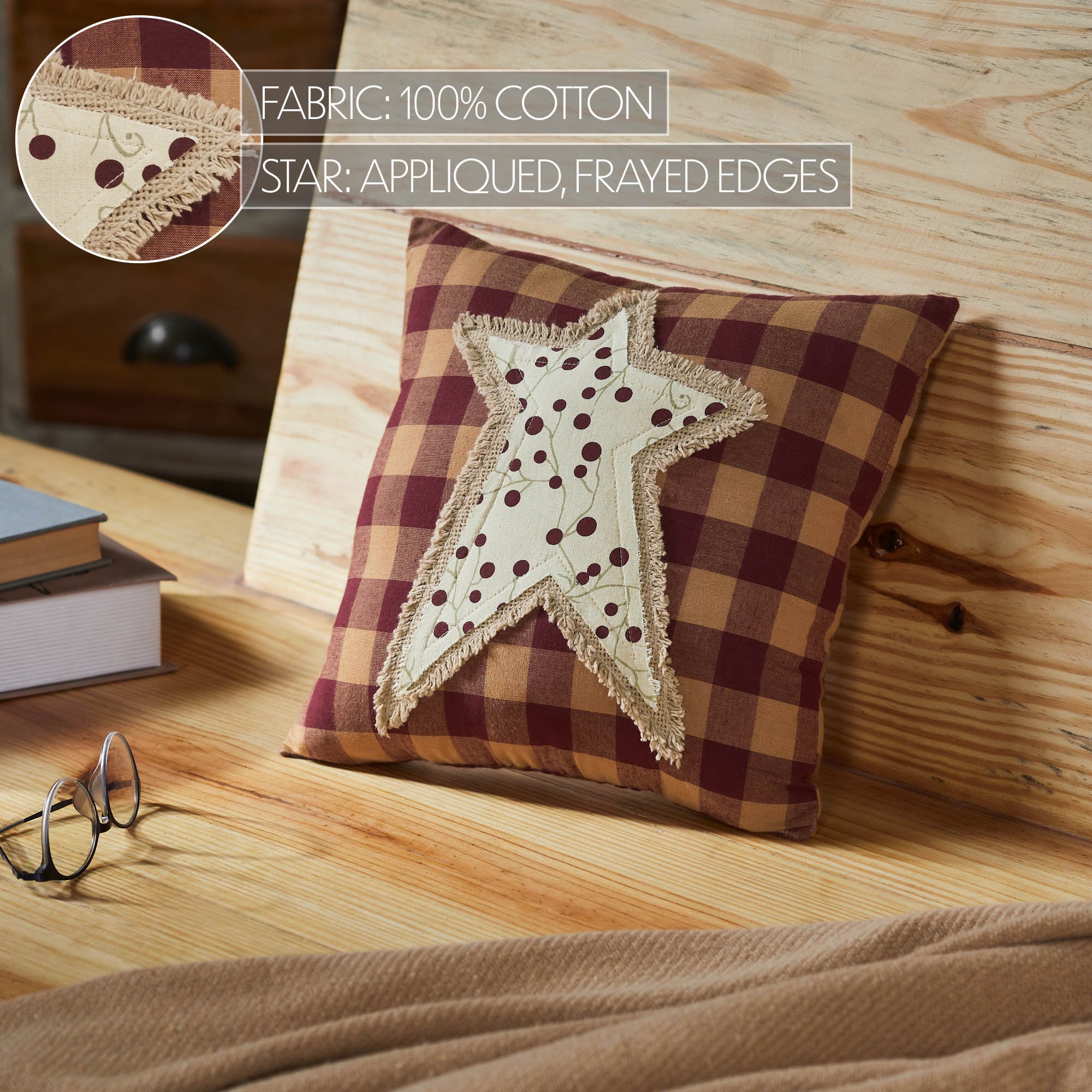 PIP Vinestar Primitive Star Pillow 12 inch