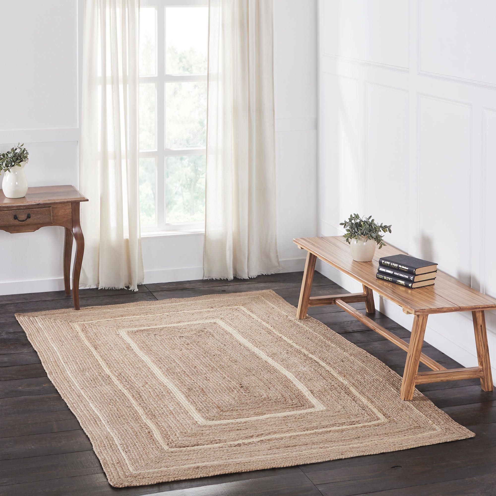 Natural & Creme Jute Braided Rug