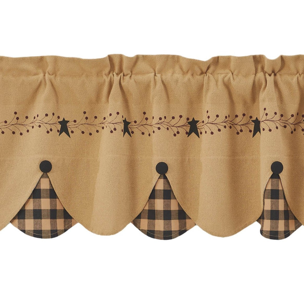 Pip Vinestar Scalloped Layered Valance 18x60