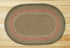 Green / Burgundy C-009 Jute Braided Rug - OVAL