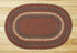 Burgundy/Gray C-040 Jute Braided Rug - Oval