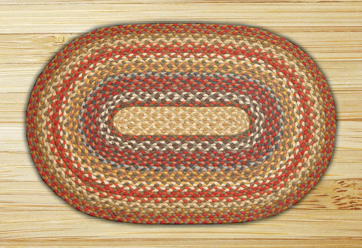 Honey/Vanilla/Ginger C-300 Jute Braided Rug - Oval