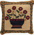 Flower Basket Hooked Pillow by Park Designs - DL Country Barn