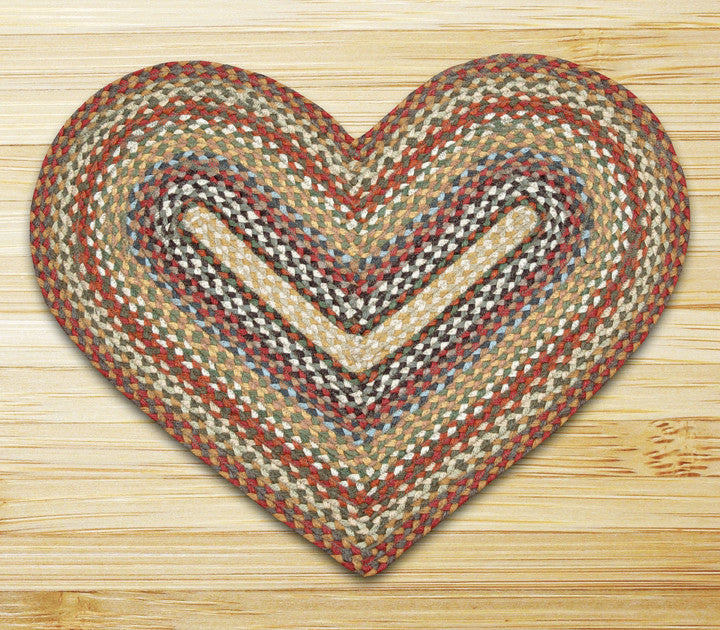 Honey/Vanilla/Ginger C-300 Heart Shaped Jute Rug