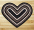 Mocha/Frappuccino C-313 Heart Shaped Jute Rug