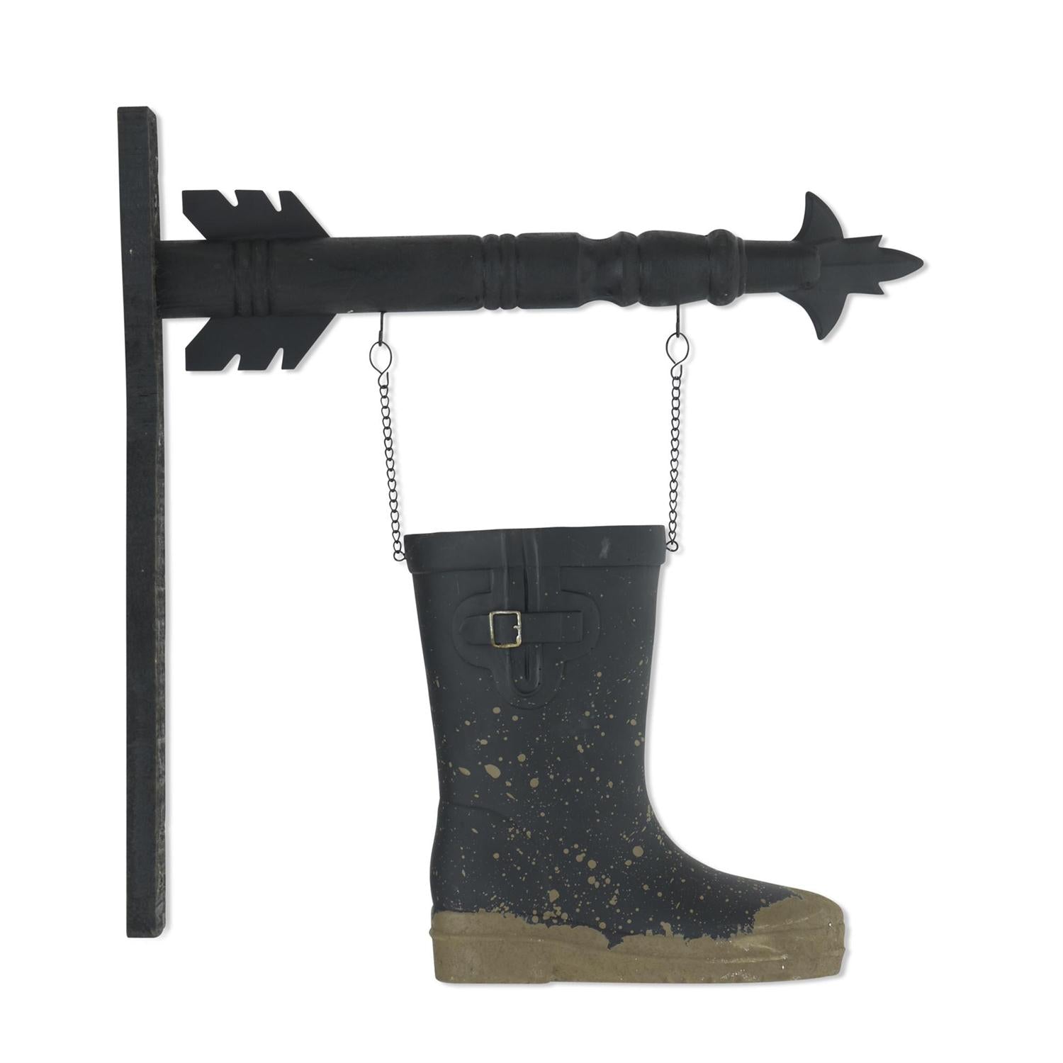 Black Resin Rainboot Arrow Replacement Sign