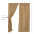 Burlap Natural Short Panel Curtains - 63"L