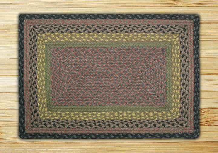 Brown/Black/Charcoal C-099 Jute Braided Rug - Rectangular