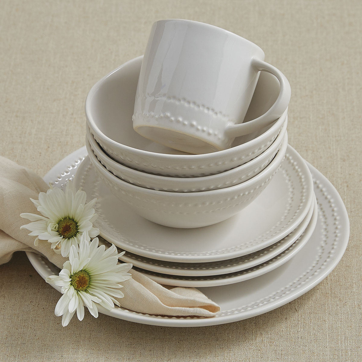 Peyton White Dinnerware Set