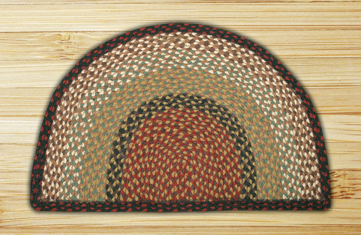 Burgundy/Mustard SC-019 Slice Jute Braided Rug