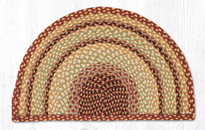 Burgundy/Gray/Cream SC-357 Slice Jute Braided Rug