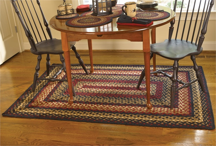 Folk Art Cotton Braided Rug