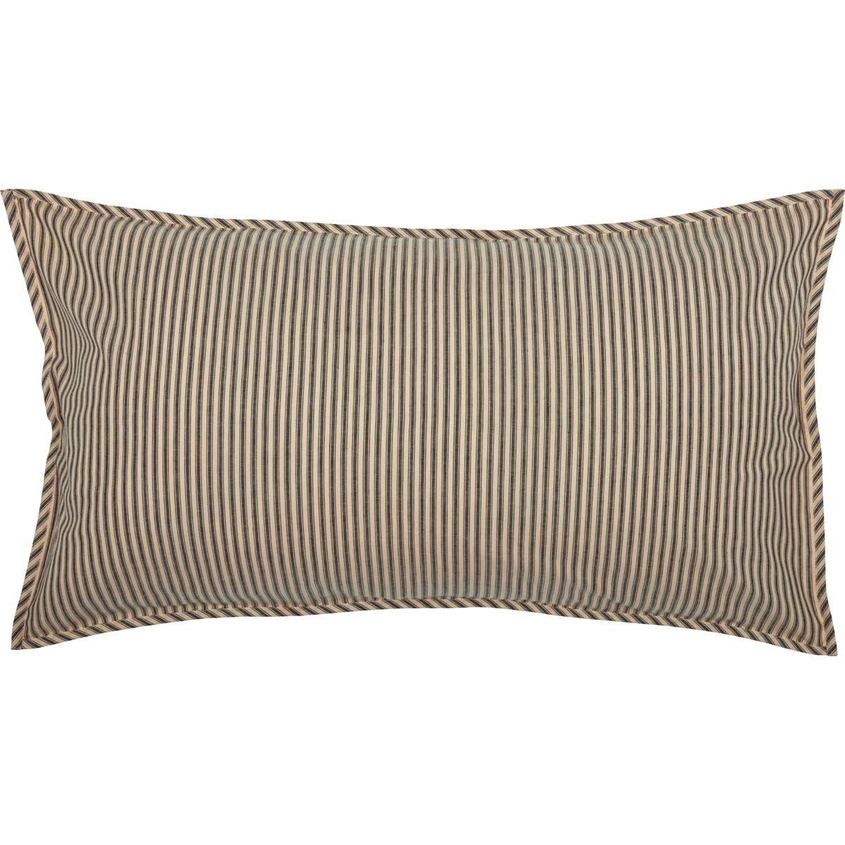 Sawyer Mill Charcoal Ticking Striped Pillow Sham (Choose Size)