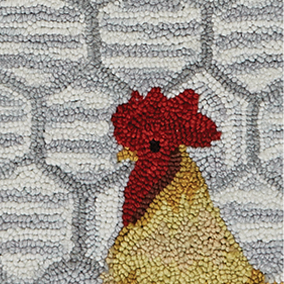 Break of Day Rooster Hooked Rug Runner