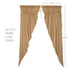 Burlap Natural Long Prairie Curtain