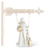 White & Gold Santa Holding Package Arrow Replacement Sign