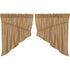 Burlap Natural Prairie Swag Curtain