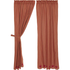 Burgundy Star Scalloped Panel Curtains 84"L