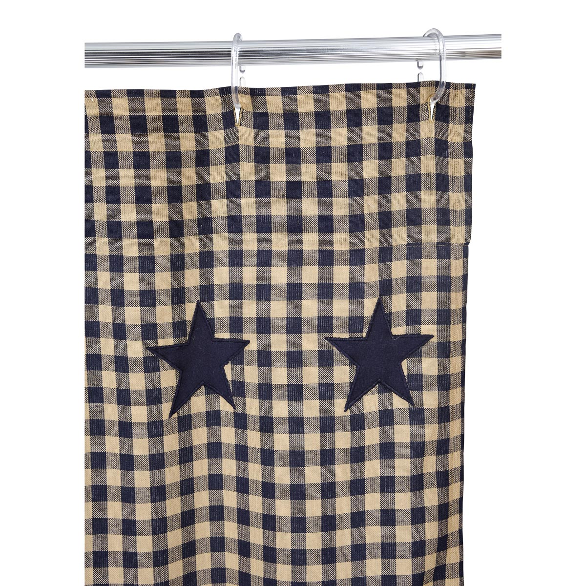 Navy Star Shower Curtain | Country Primitive Shower Curtain