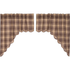 Dawson Star Plaid Scalloped Swag Curtains