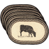 Sawyer Mill Charcoal Cow Jute Placemat Set of 6