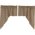 Sawyer Mill Charcoal Plaid Swag Curtains