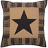 Black Star Check Quilted Euro Sham