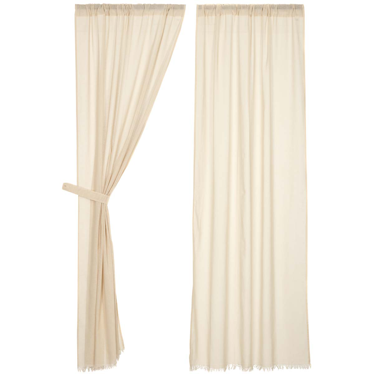 Tobacco Cloth Natural Panel Curtains 84"L