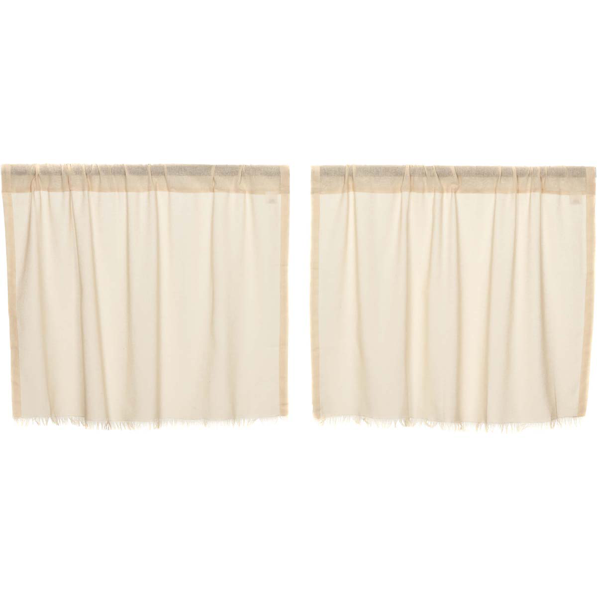 Tobacco Cloth Natural Tier Curtains (Choose Size)