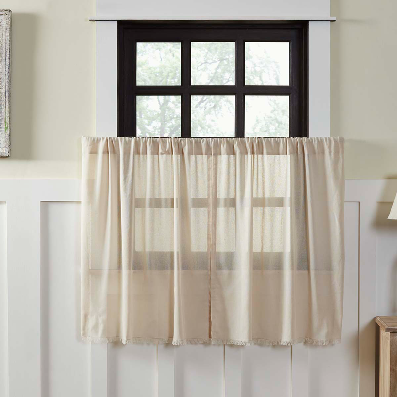 Tobacco Cloth Natural Tier Curtains (Choose Size) – DL Country Barn