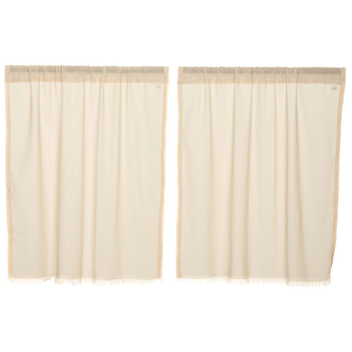 Tobacco Cloth Natural Tier Curtains (Choose Size)