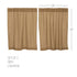 Burlap Natural Tier Curtains 36"L