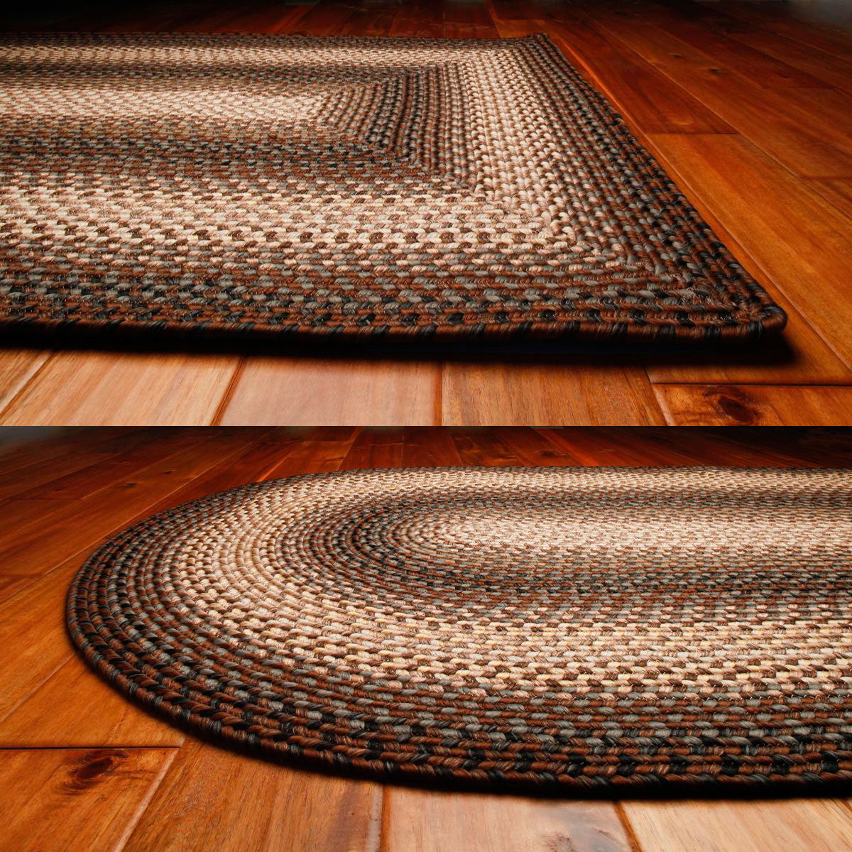 Driftwood Ultra Durable Braided Rug by Homespice - DL Country Barn