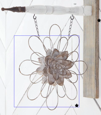 Gray Metal Wire Flower w/Resin Center Arrow Replacement Sign