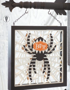 Black and White LED Shadowbox w/Spider Arrow Replacement Sign